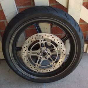 Honda VTR 250 Complete Front Wheel Rim, Brake Rotor, Axle And Spacers