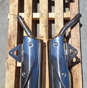 Triumph 675 Street Triple Stock Mufflers with Link Pipe